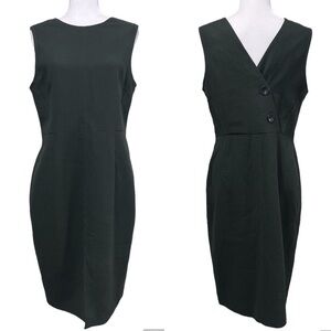 Massimo Dutti Viscose / Wool Blend Sleeveless Front Slit Dress